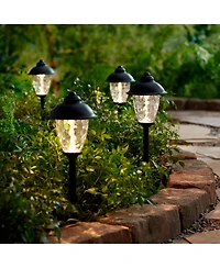 John Timberland Concord High Country Outdoor Landscape Path Lights Porch House Set of 2 Led Bulb Metal Clear Glass Shade