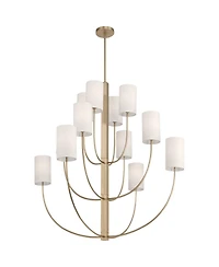 Possini Euro Design Maxine 40 Wide Matte Brass 12 Light Large Chandelier