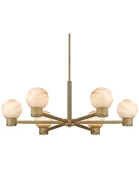 Possini Euro Design Possini Euro Jupiter Brass and Glass 6-Light Chandelier