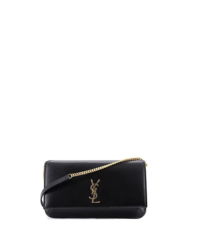 Pre-Owned Saint Laurent Classic Monogram Phone Holder Shoulder Bag Leather