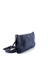 Pre-Owned Prada Mini Flat Zip Crossbody Bag Vitello Daino