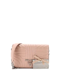 Pre-Owned Prada Small Chain Flap Crossbody Bag Diagramme Quilted Leather