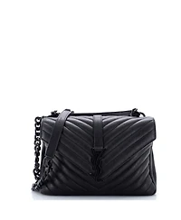 Pre-Owned Saint Laurent Medium Classic Monogram College Bag Matelasse Chevron Leather