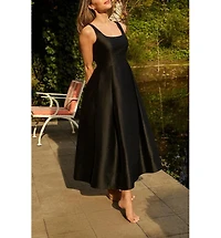 Karen Millen Women's Taffeta Full Skirt Tailored Midi Dress