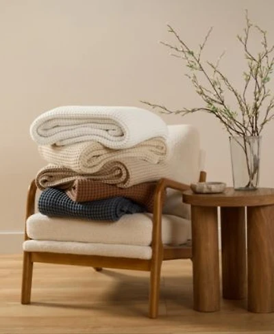 Ienjoy Home Waffle Weave Cotton Blanket