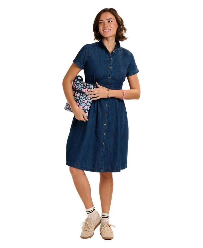 Brakeburn Women's Antonia Button Front Denim Dress