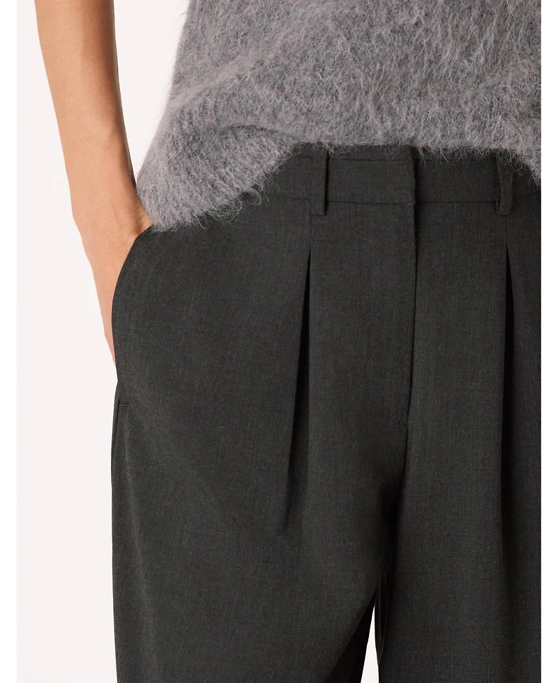 Whistles Women's Wool Blend Barrel Pants