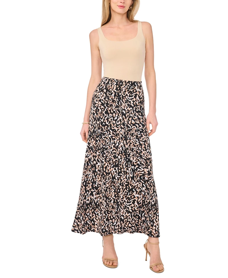 Vince Camuto Women's Printed Pull-On Midi Skirt