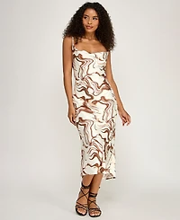 Seni & Cade Juniors' Abstract Print Midi Dress