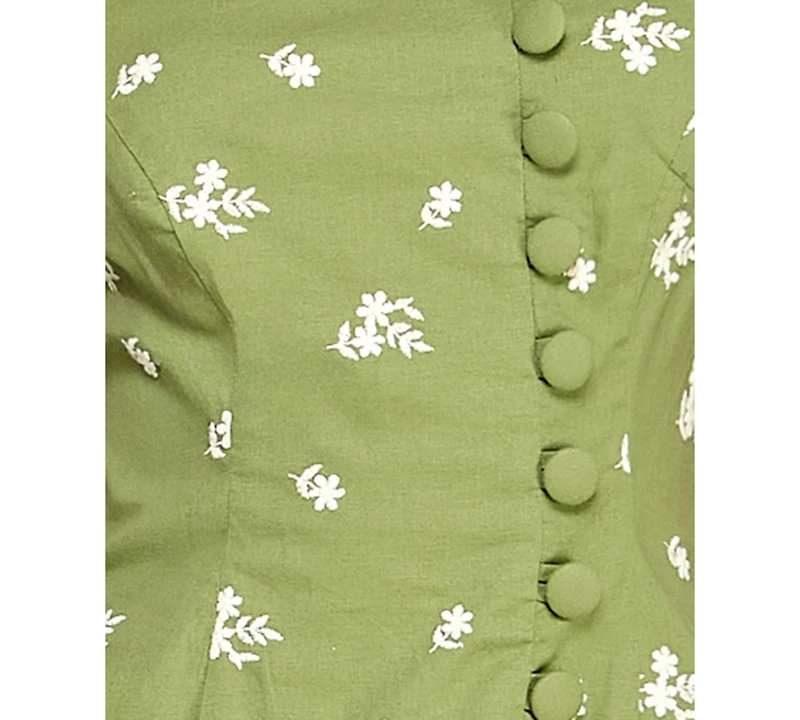 Seni & Cade Juniors' Embroidered Boat Neck Dress