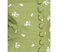 Seni & Cade Juniors' Embroidered Boat Neck Dress