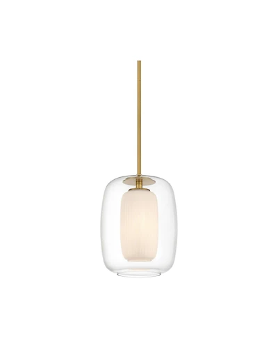 Possini Euro Design Forli Soft Gold and Glass Mini Pendant Light