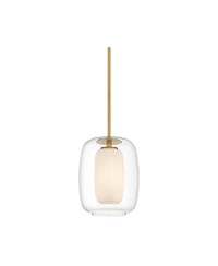 Possini Euro Design Forli Soft Gold and Glass Mini Pendant Light