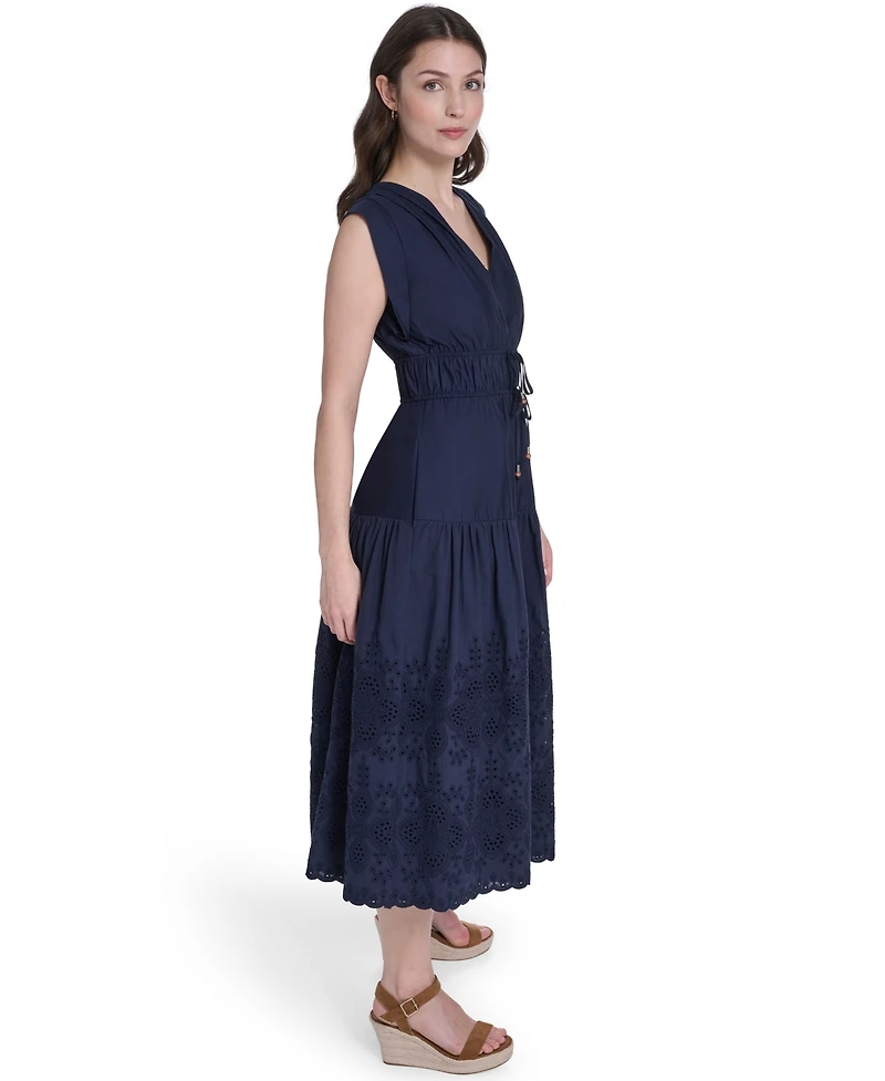Eliza J Women's V-Neck Tiered Midi Dress