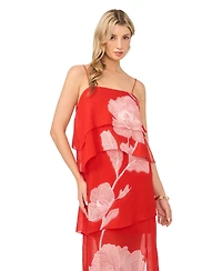 Vince Camuto Women's Sleeveless Square Neck Midi Dress