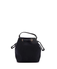 Pre-Owned Versace Small La Medusa Drawstring Bucket Bag Canvas with Leather