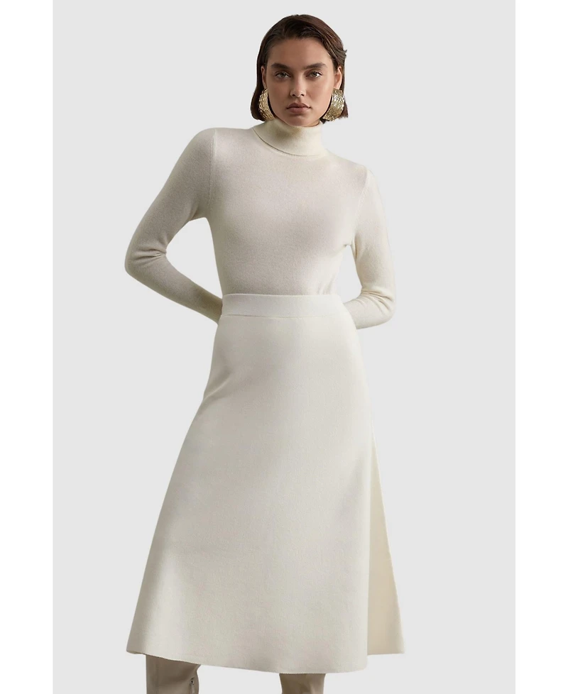 Karen Millen Women's Milano Knit Full Midi Skirt