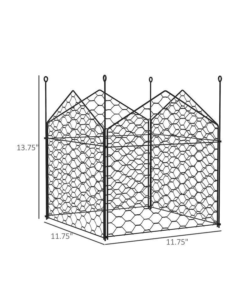 Outsunny 4 Pack Garden Chicken Wire Cloche, Plant Protectors from Animals