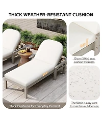 Rainsken Patio Acacia Wood Reclining Chaise Lounge