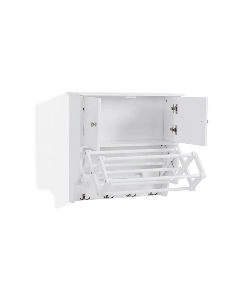 Danya B Wall Mount Drying Rack with Cabinet