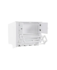 Danya B Wall Mount Drying Rack with Cabinet