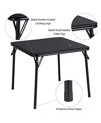 gaomon 5-Piece Folding Card Table and Chair Set- Upholstered- Portable Metal Frame- Indoor Outdoor Use