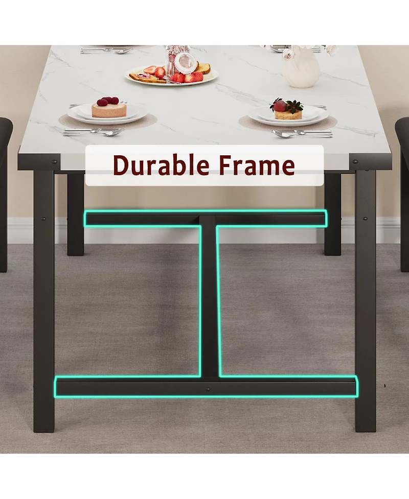 gaomon 4-6 Person 63" Extendable Wooden Dining Table