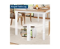 gaomon Industrial 6-8 Person Dining Table with Metal Legs