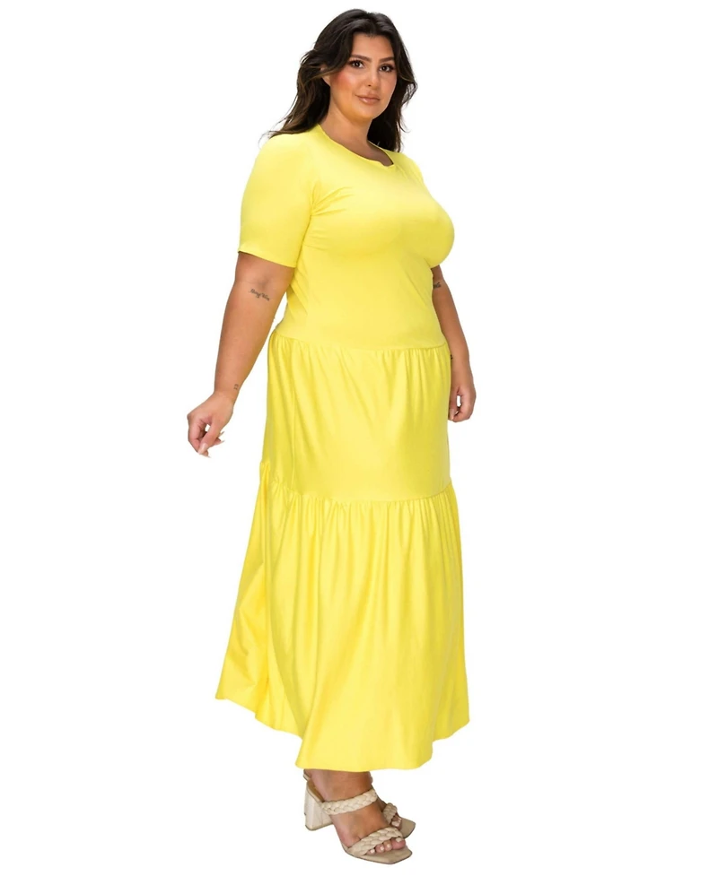 L I V D Plus Jourdan Tiered Maxi Dress