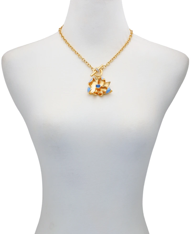 Guess 2-Pc. Gold-Tone Toggle Necklace & Stud Earrings Set