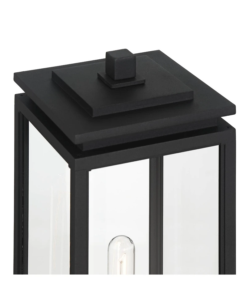 Possini Euro Design Atkins High Modern Outdoor Post Light Fixture Pole Porch Edison Bulb Matte Die Cast Metal