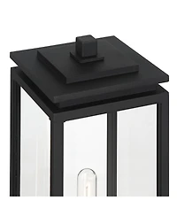 Possini Euro Design Atkins High Modern Outdoor Post Light Fixture Pole Porch Edison Bulb Matte Die Cast Metal