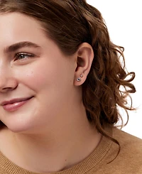 Ana Luisa Gold-Plated Invisible Small Stud Earrings