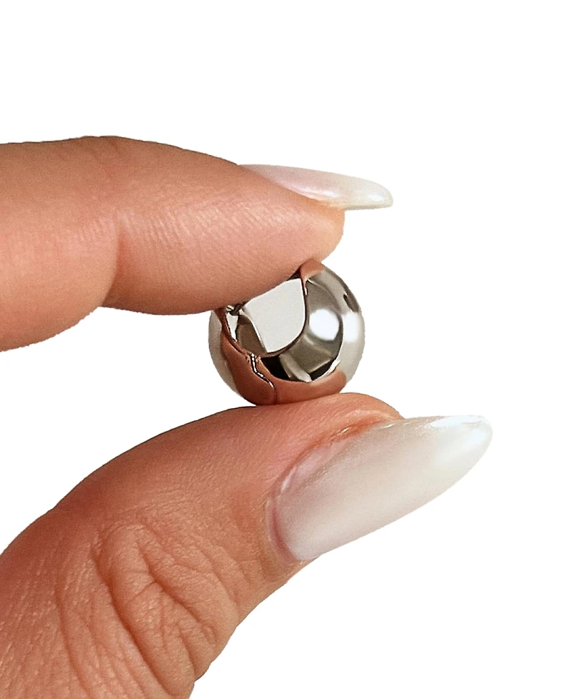 Ana Luisa Abby Mini Silver Sphere Hoop Earrings