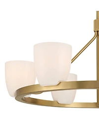 Possini Euro Design Possini Euro Yvette Wide Antique Brass 6-Light Chandelier