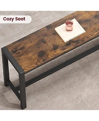 gaomon 3-Piece Mid-Century Modern Dining Set with 2 Benches