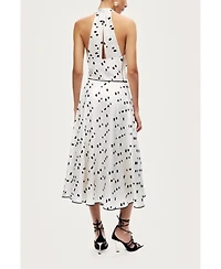 Nocturne Women's High-Rise Midi Skirt with Print Details