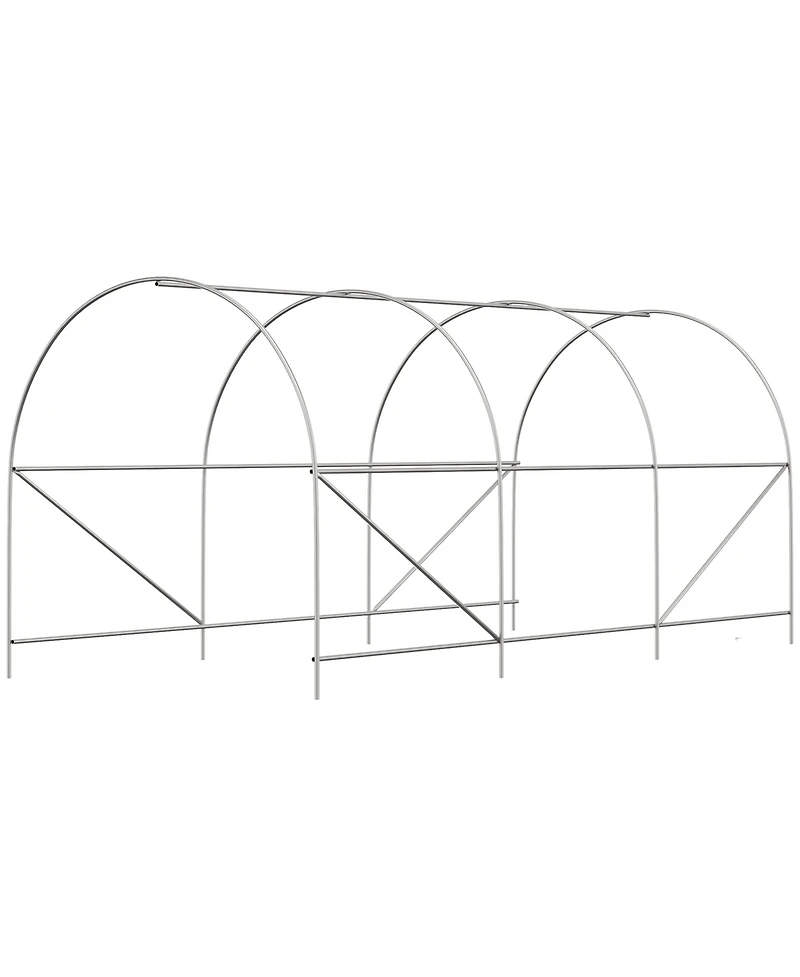 Outsunny Walk-in Tunnel house, Roll Up Door, 14.6'x6.6'x6.6',