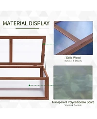 Outsunny 39" x 26" x 16" Wood Cold Frame