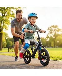 Slickblue Kids Lightweight Balance Bike, Pedal-Free Toddler Training Bicycle