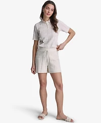 Bcbg Women's Geometric Printed Pull-On Shorts