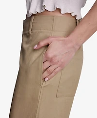 Bcbg Women's Cuffed Wide-Leg Cropped Pants