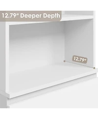 gaomon 5-Tier Industrial Metal Frame Bookshelf, Farmhouse Open Storage Organizer