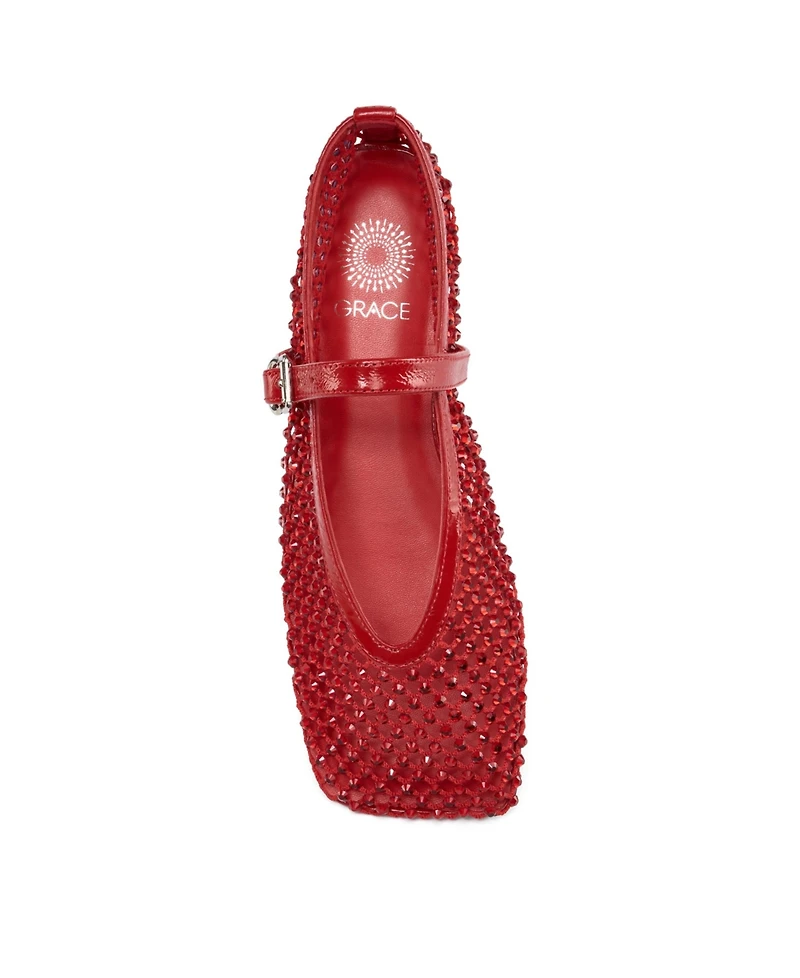 Grace Footwear Christen Netted Leather Mary Jane