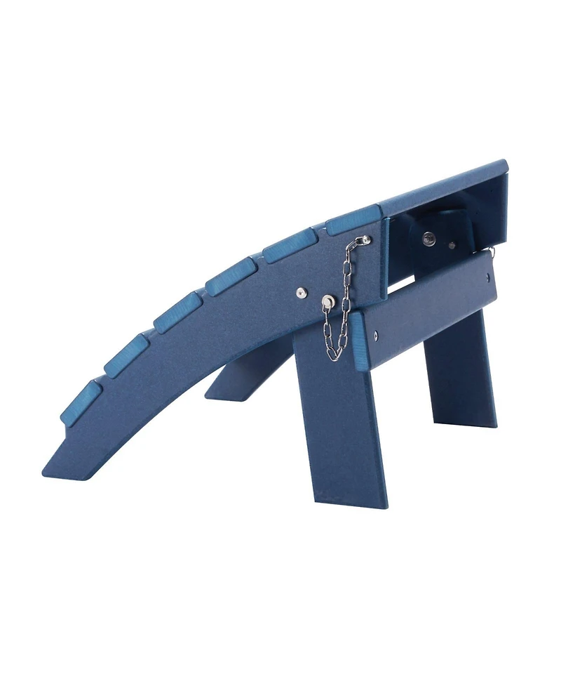 Gouun Hdpe Folding Adirondack Ottoman Footrest, Weather-Resistant