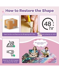 Gouun 8-Piece Modular Kids Play Couch Glow-in-the-Dark Toddler Sectional