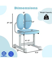 Gouun Kids Desk Chair with Double Back Support and Adjustable Height