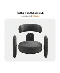 gaomon Dining Chair Office Accent Chair For Living Room Modern Chenille Boucle Accent Chair for Kitchen Dining Room