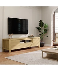 gaomon Tv Stand with Cabinet Doors, Entertainment Center with Adjustable Shelves