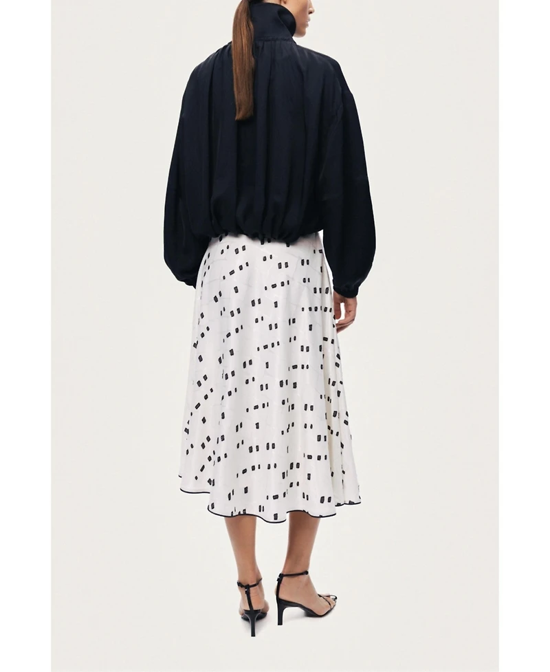 Nocturne Women's High-Neck Gathered Jacket